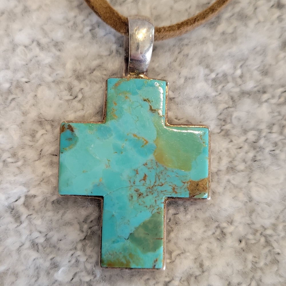 Turquoise Cross Necklace